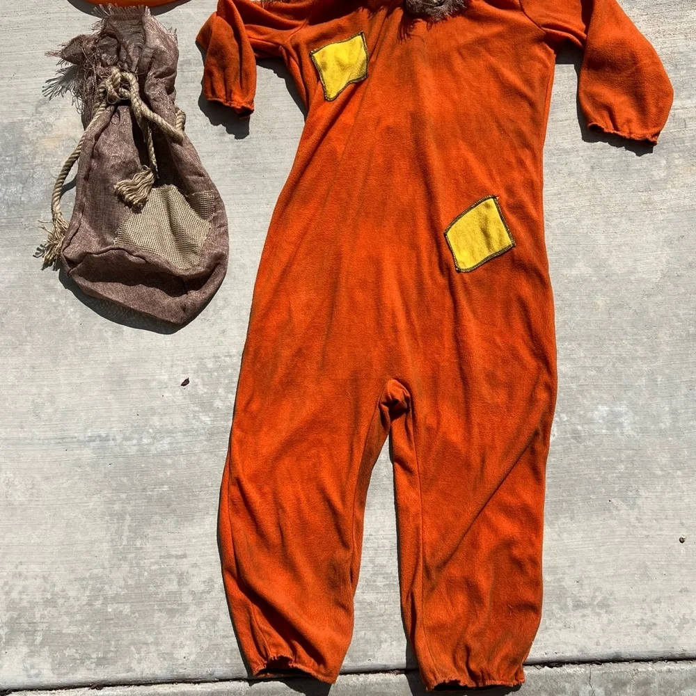 Spirit Haloowen scary pumpkin scarecrow costume XL